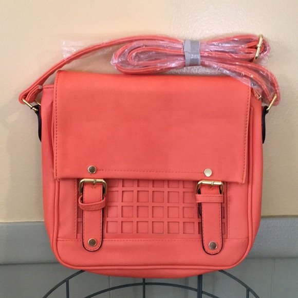 Moda International Handbags - MODA tangerine crossbody purse.